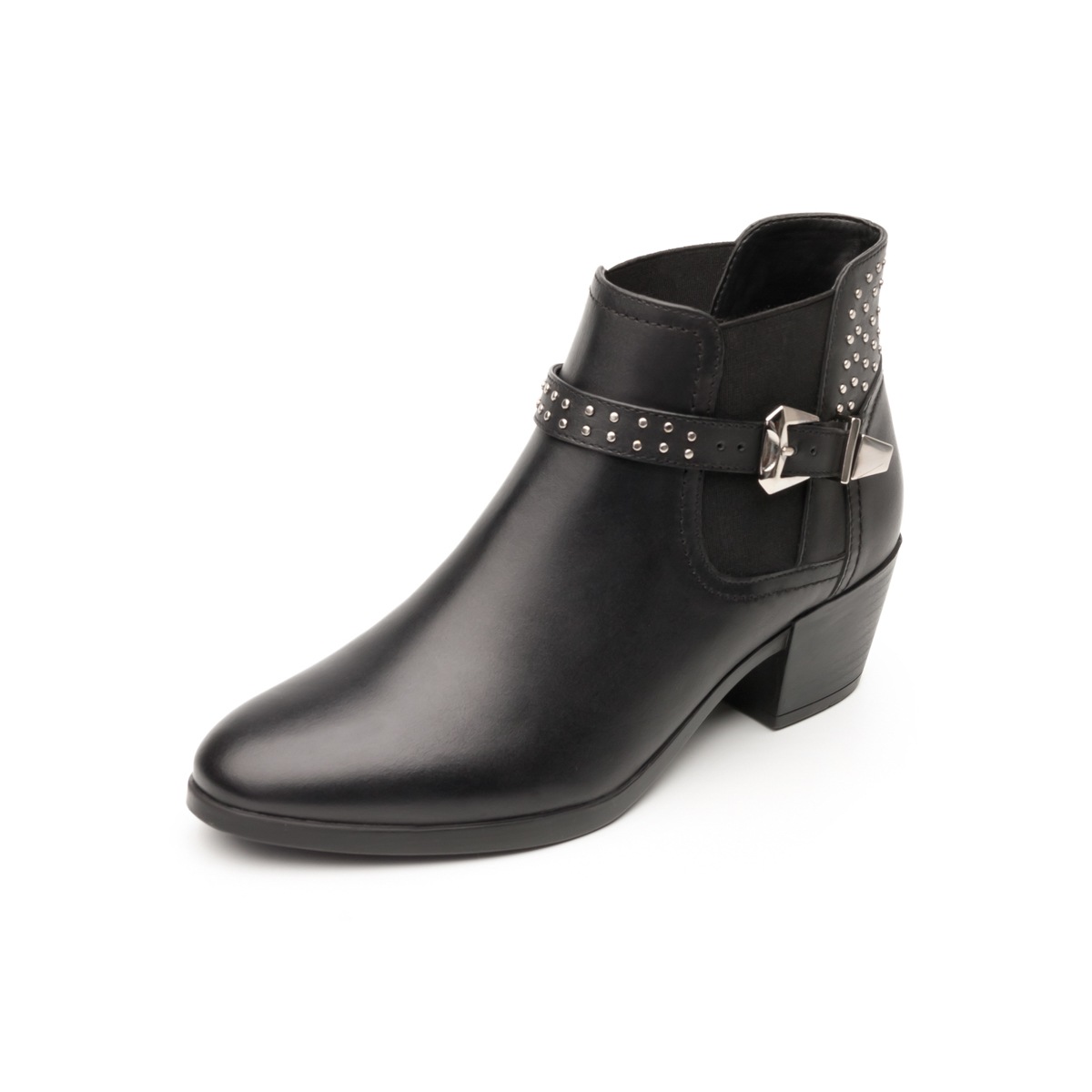 Botín Urbano Flexi Con Mini Tachuelas Para Mujer - Estilo 102209 Negro