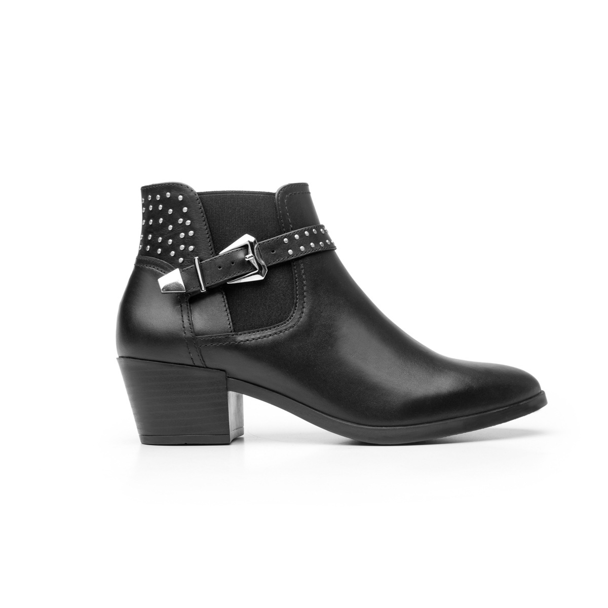 Botín Urbano Flexi Con Mini Tachuelas Para Mujer - Estilo 102209 Negro