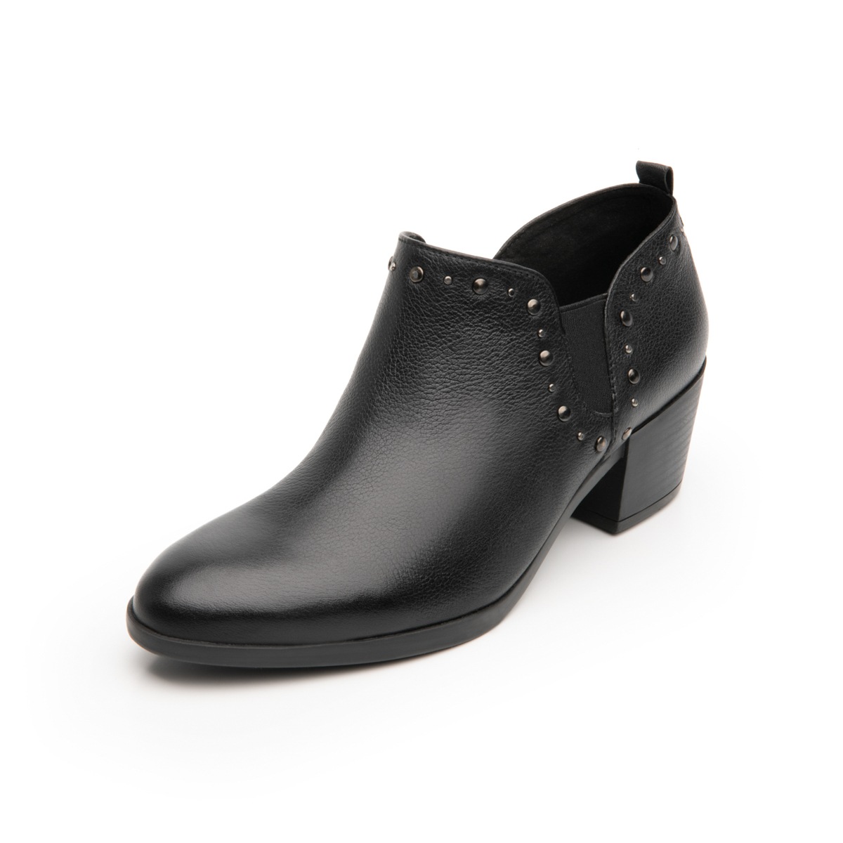 Botín De Tacón Flexi para Mujer con Aplicaciones Modernas Estilo 102211 Negro