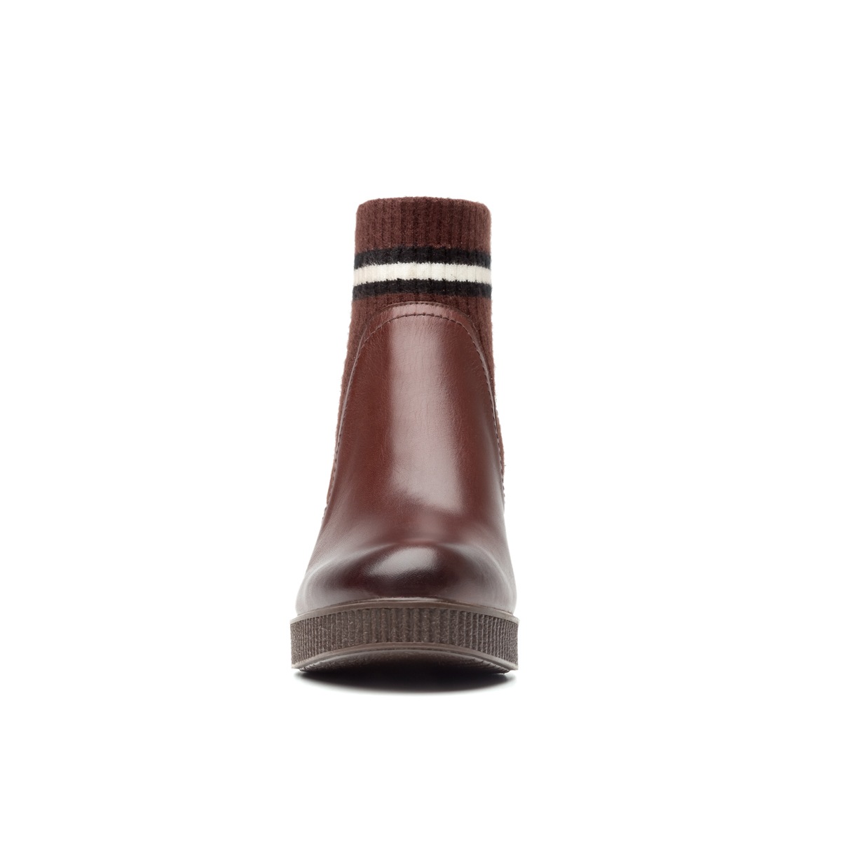 Botín Urbano Flexi Con Tubo De Punto Para Mujer - Estilo 102507 Café