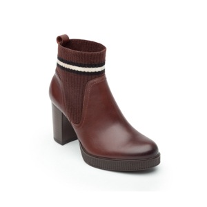 Botín Urbano Flexi Con Tubo De Punto Para Mujer - Estilo 102507 Café Botín Urbano Flexi Con Tubo De Punto Para Mujer - Estilo 102507 Café