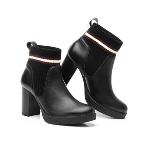 Botín Urbano Flexi Con Tubo De Punto Para Mujer - Estilo 102507 Negro Botín Urbano Flexi Con Tubo De Punto Para Mujer - Estilo 102507 Negro