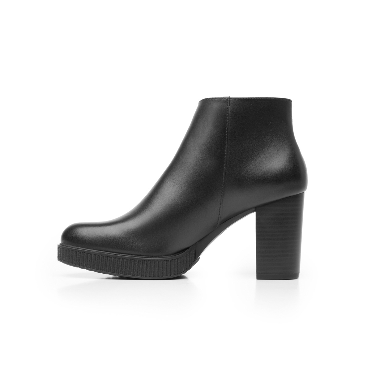 Botín De Tacón Flexi para Mujer con Cierre Lateral Estilo 102511 Negro