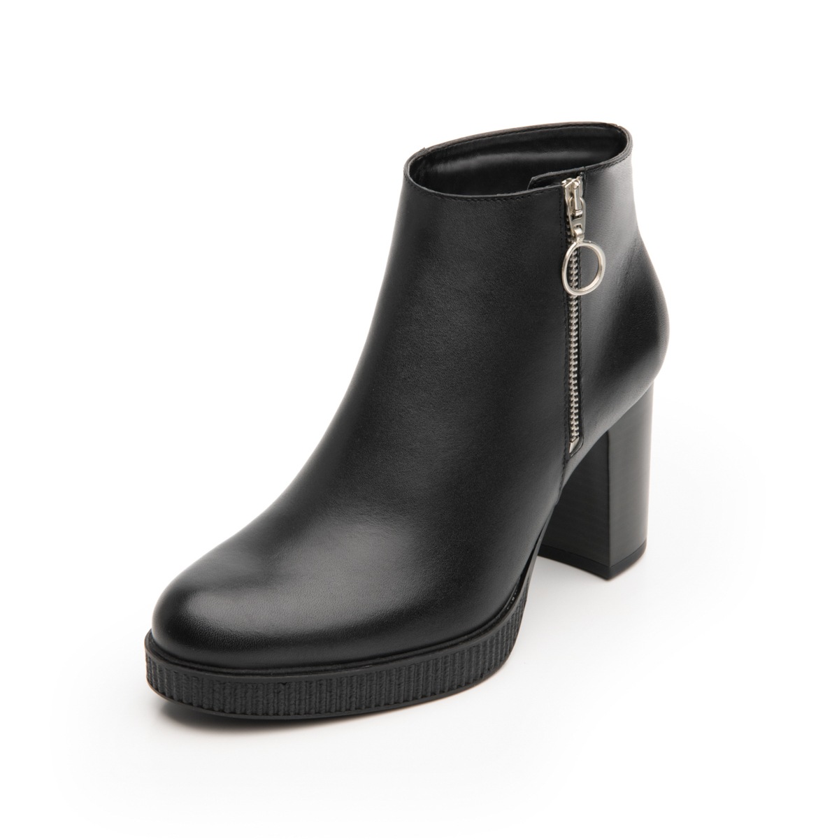 Botín De Tacón Flexi para Mujer con Cierre Lateral Estilo 102511 Negro