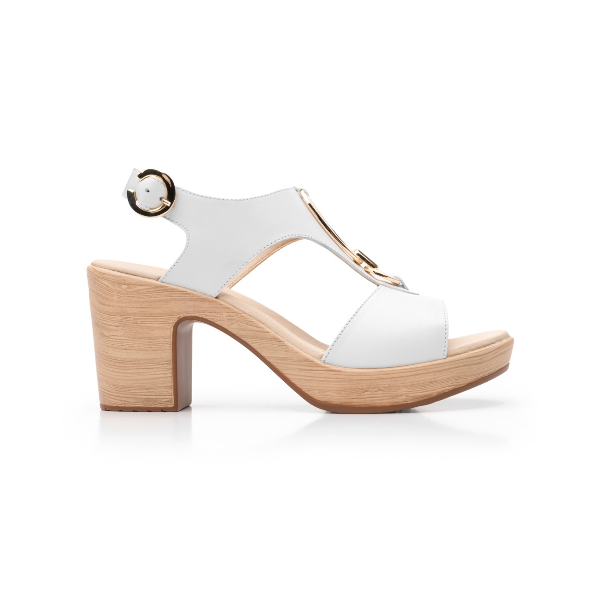 Sandalia Casual Flexi Con Herraje Esmaltado - Flexi Para Mujer - Estilo 102901 Blanco