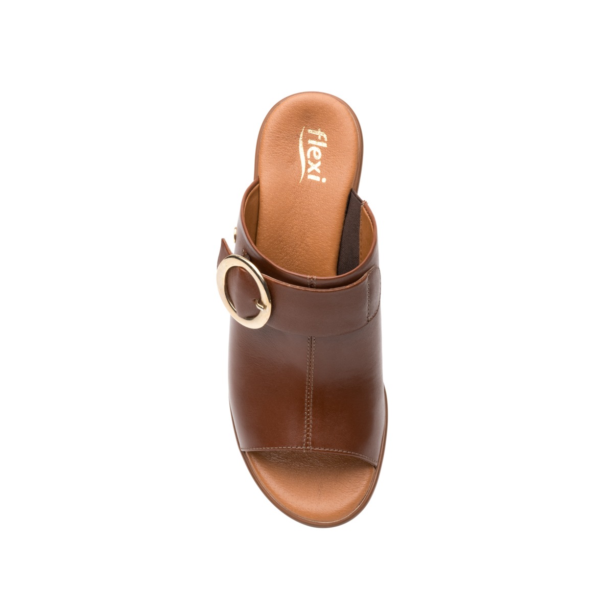 Sandalia Casual Flexi De Tipo Sueco Para Mujer - Estilo 102902 Café