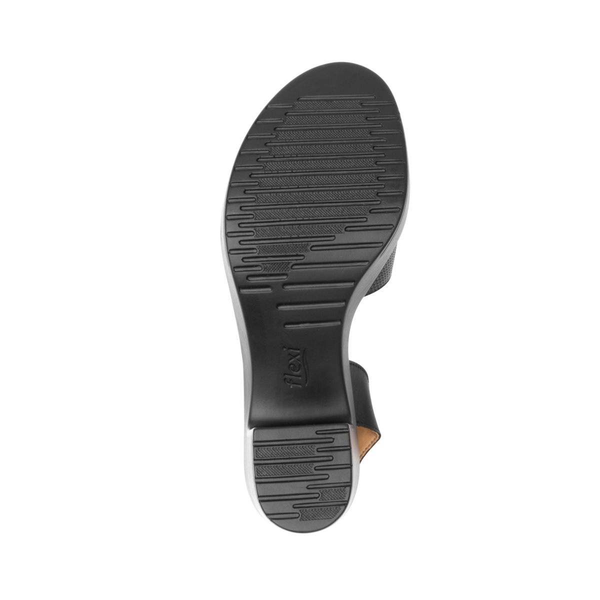 Sandalia Con Tacón Flexi para Mujer Estilo 102912 Negro