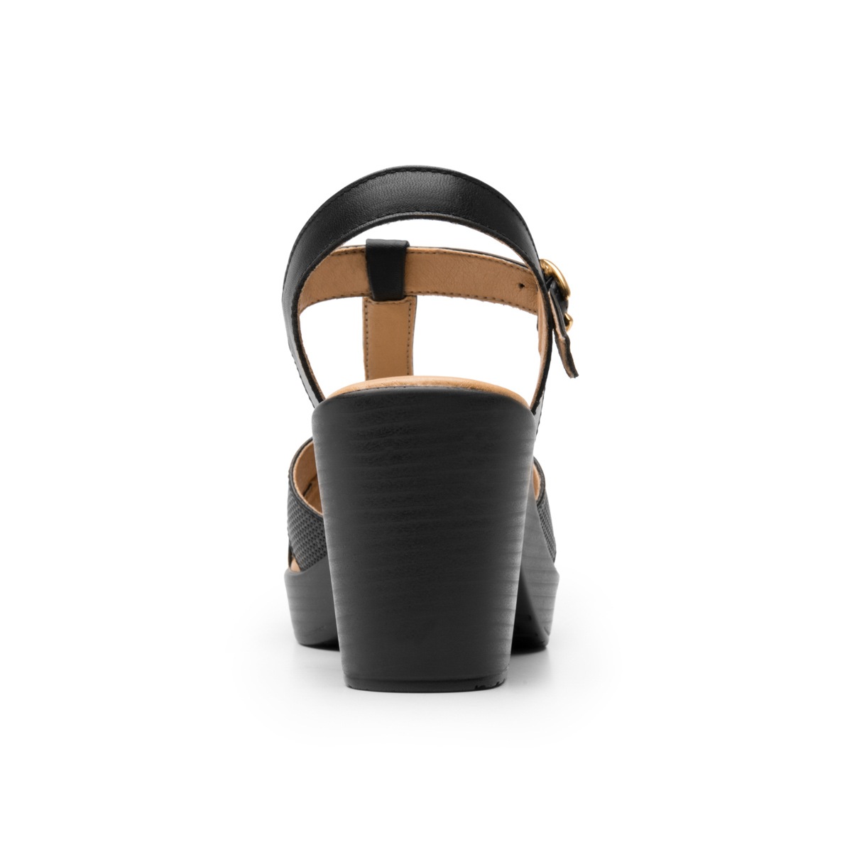 Sandalia Con Tacón Flexi para Mujer Estilo 102912 Negro