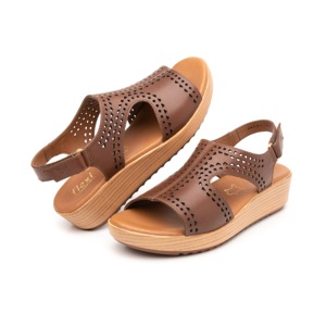 Sandalia Casual Flexi Con Perforado Láser Para Mujer - Estilo 103001 Café Sandalia Casual Flexi Con Perforado Láser Para Mujer - Estilo 103001 Café
