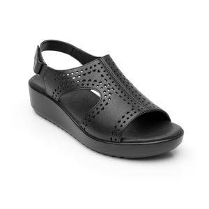 Sandalia Casual Flexi Con Perforado Láser Para Mujer - Estilo 103001 Negro Sandalia Casual Flexi Con Perforado Láser Para Mujer - Estilo 103001 Negro