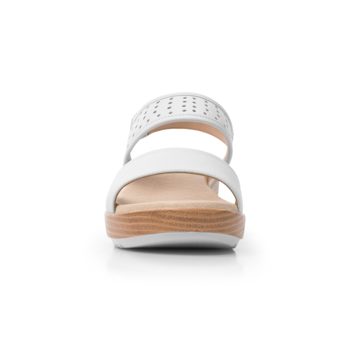 Sandalia Casual Flexi Con Perforado Láser Para Mujer - Estilo 103002 Blanco