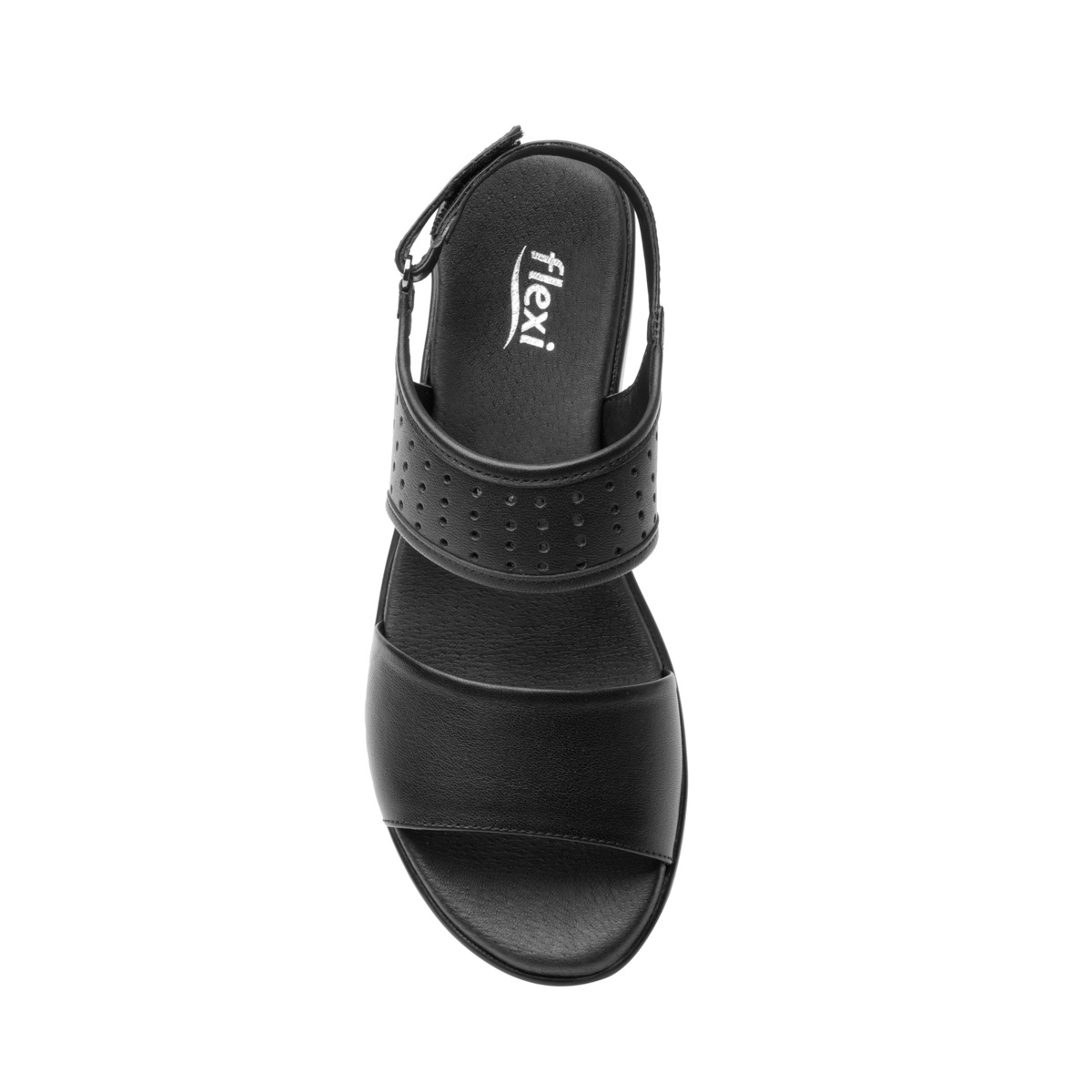 Sandalia Casual Flexi Con Perforado Láser Para Mujer - Estilo 103002 Negro