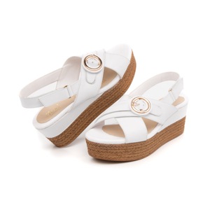 Sandalia Casual Flexi Con Plataforma De Efecto Trenzado Para Mujer - Estilo 103101 Blanco Sandalia Casual Flexi Con Plataforma De Efecto Trenzado Para Mujer - Estilo 103101 Blanco