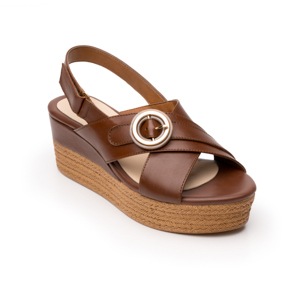 Sandalia Casual Flexi Con Plataforma De Efecto Trenzado Para Mujer - Estilo 103101 Café Sandalia Casual Flexi Con Plataforma De Efecto Trenzado Para Mujer - Estilo 103101 Café
