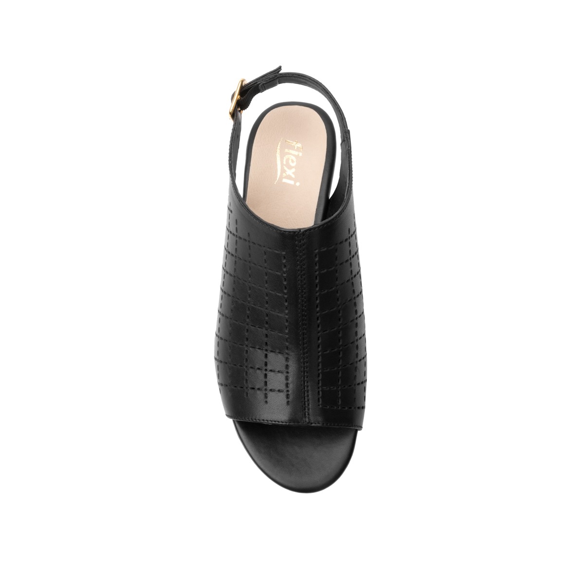 Sandalia Casual Flexi Con Perforado Láser Para Mujer - Estilo 103102 Negro