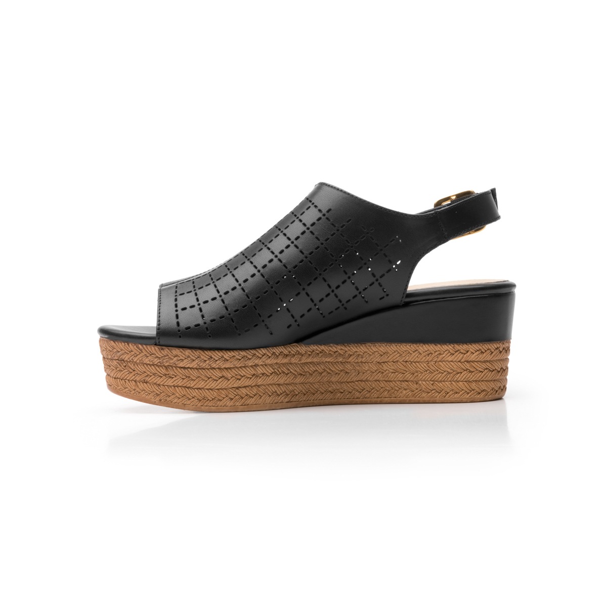 Sandalia Casual Flexi Con Perforado Láser Para Mujer - Estilo 103102 Negro