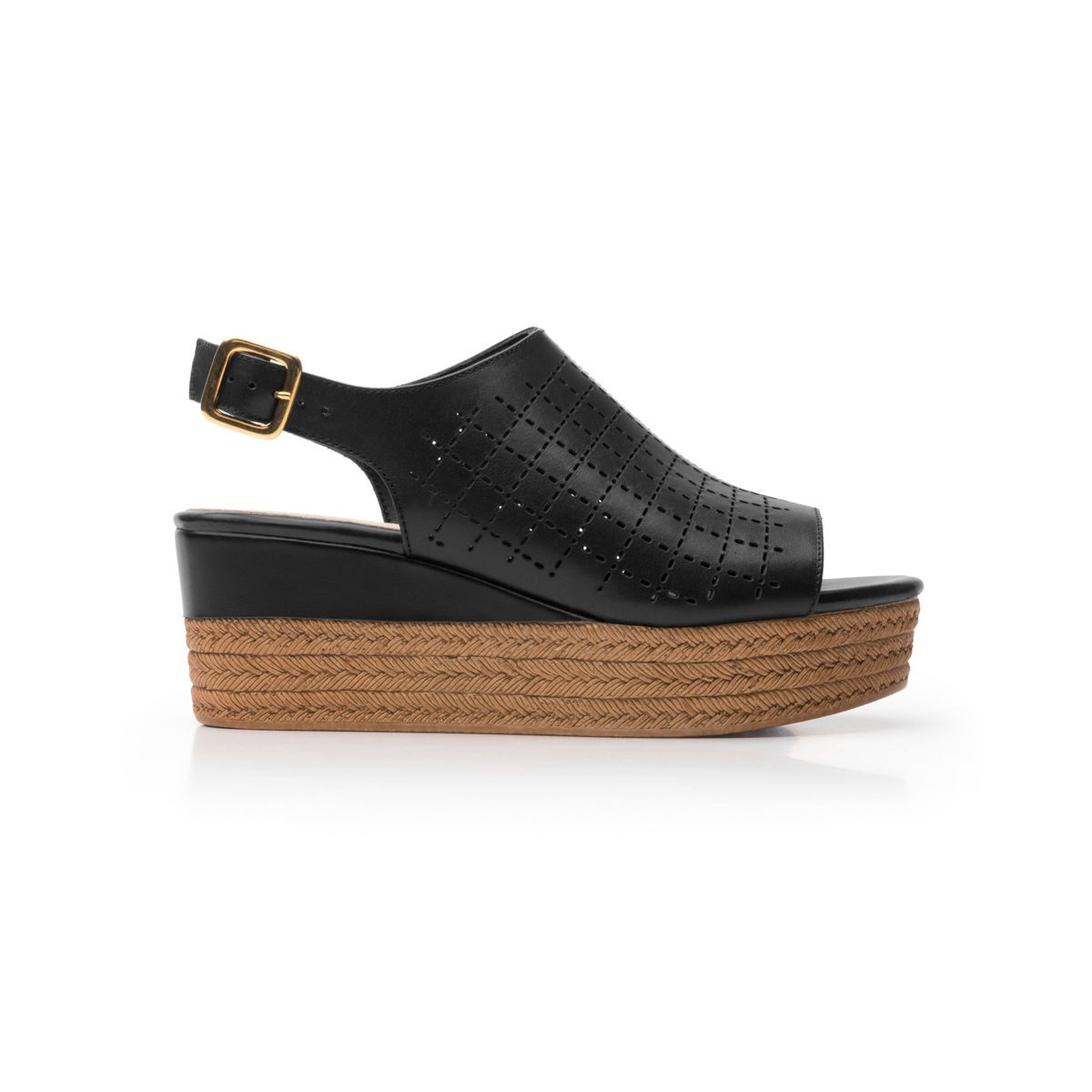 Sandalia Casual Flexi Con Perforado Láser Para Mujer - Estilo 103102 Negro