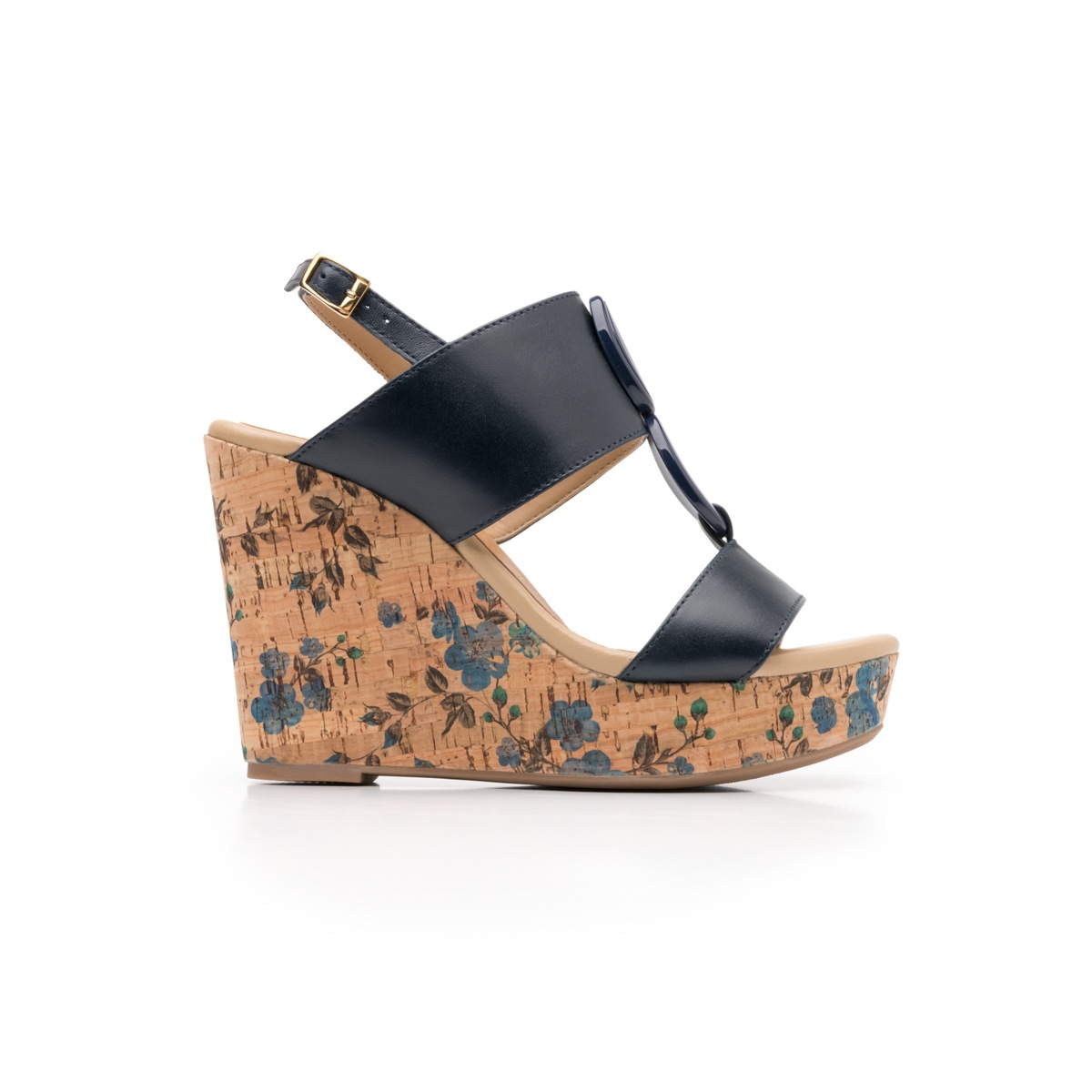 Sandalia Urbana Flexi Con Plataforma De Tipo Corcho Para Mujer - Estilo 103202 Azul