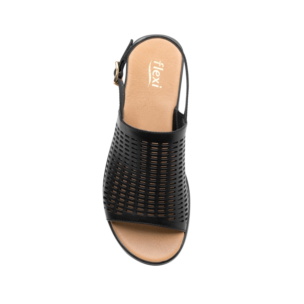 Sandalia Urbana Flexi Con Perforado Láser Para Mujer - Estilo 103302 Negro