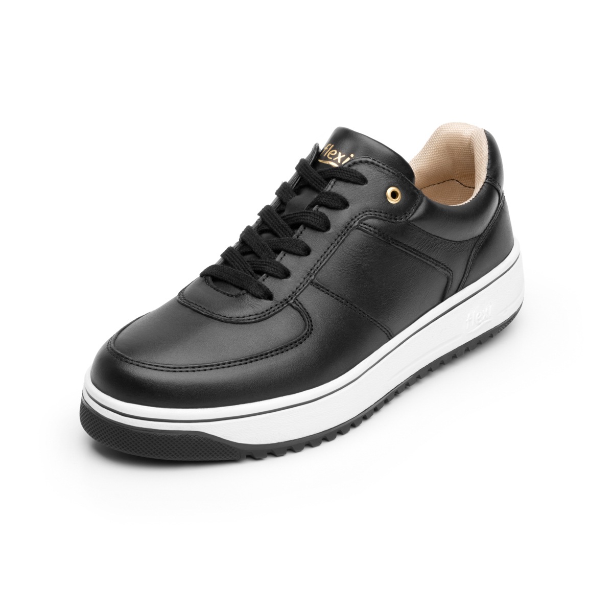 Sneaker Urbano Flexi Con Plantilla Comfort Pad Para Mujer - Estilo 103501 Negro