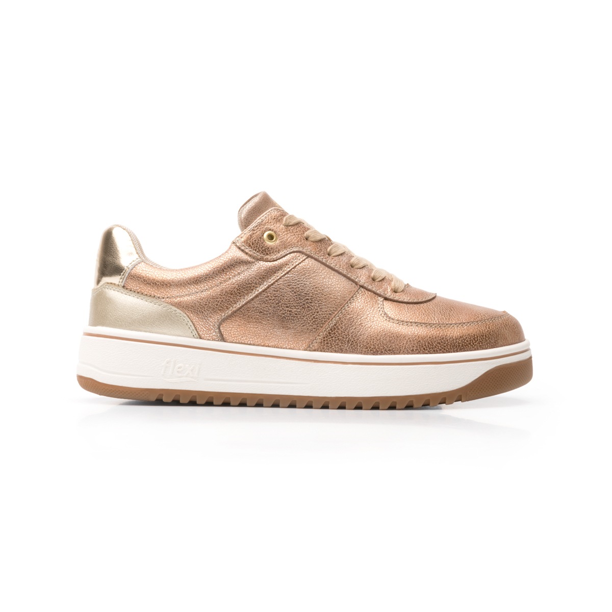 Sneaker Urbano Flexi Con Plantilla Comfort Pad Para Mujer - Estilo 103501 Oro Rosa