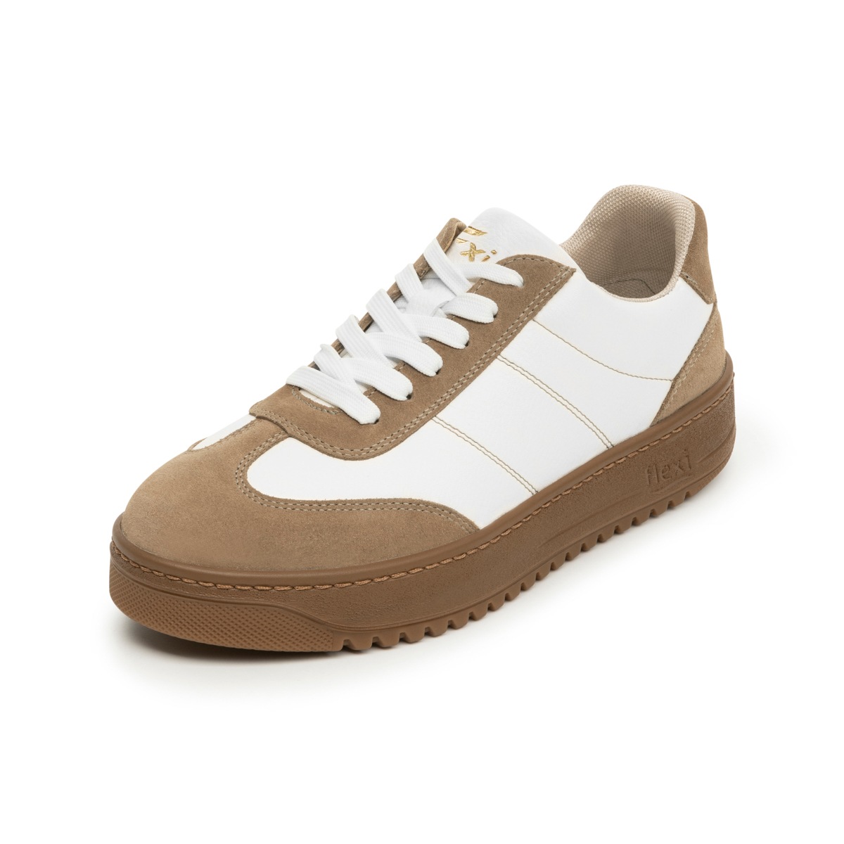 Sneaker Urbano Flexi para Mujer con Plantilla Comfort Pad Estilo 103505 Camel