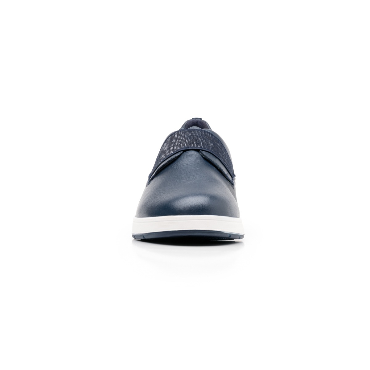Flat Casual Flexi Con Elástico Brillante Para Mujer - Estilo 103603 Marino