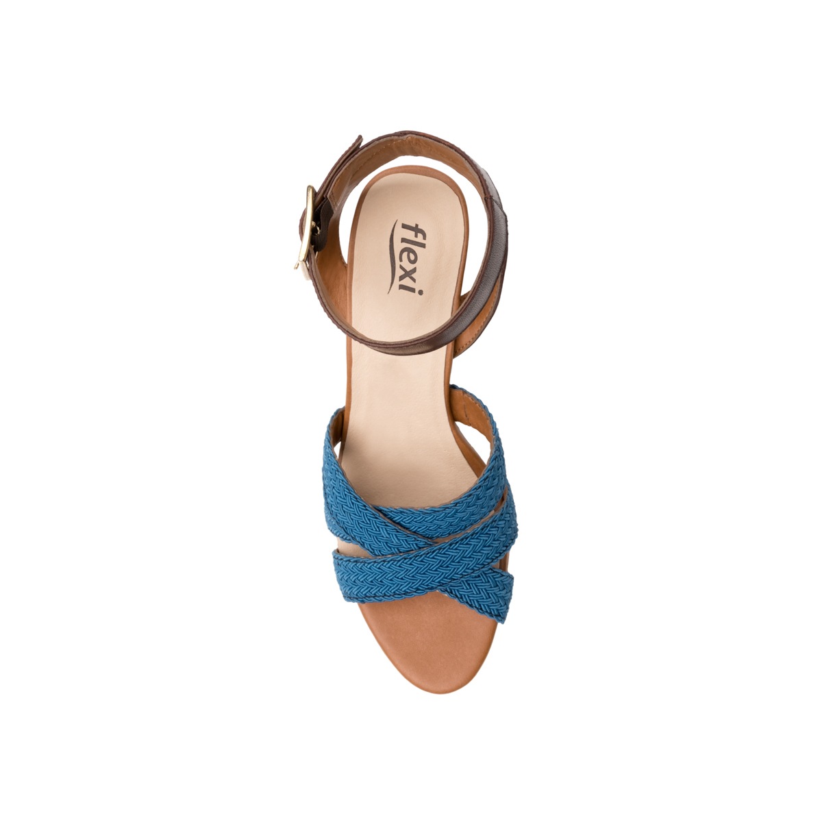 Sandalia Urbana Flexi Con Plataforma Extra Para Mujer - Estilo 103701 Azul