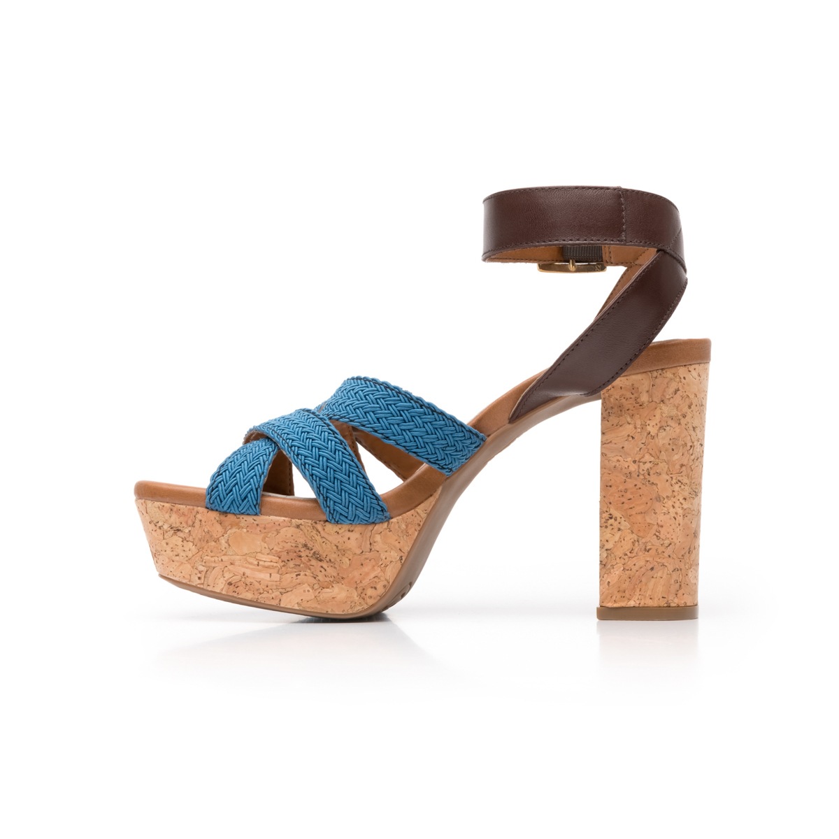 Sandalia Urbana Flexi Con Plataforma Extra Para Mujer - Estilo 103701 Azul