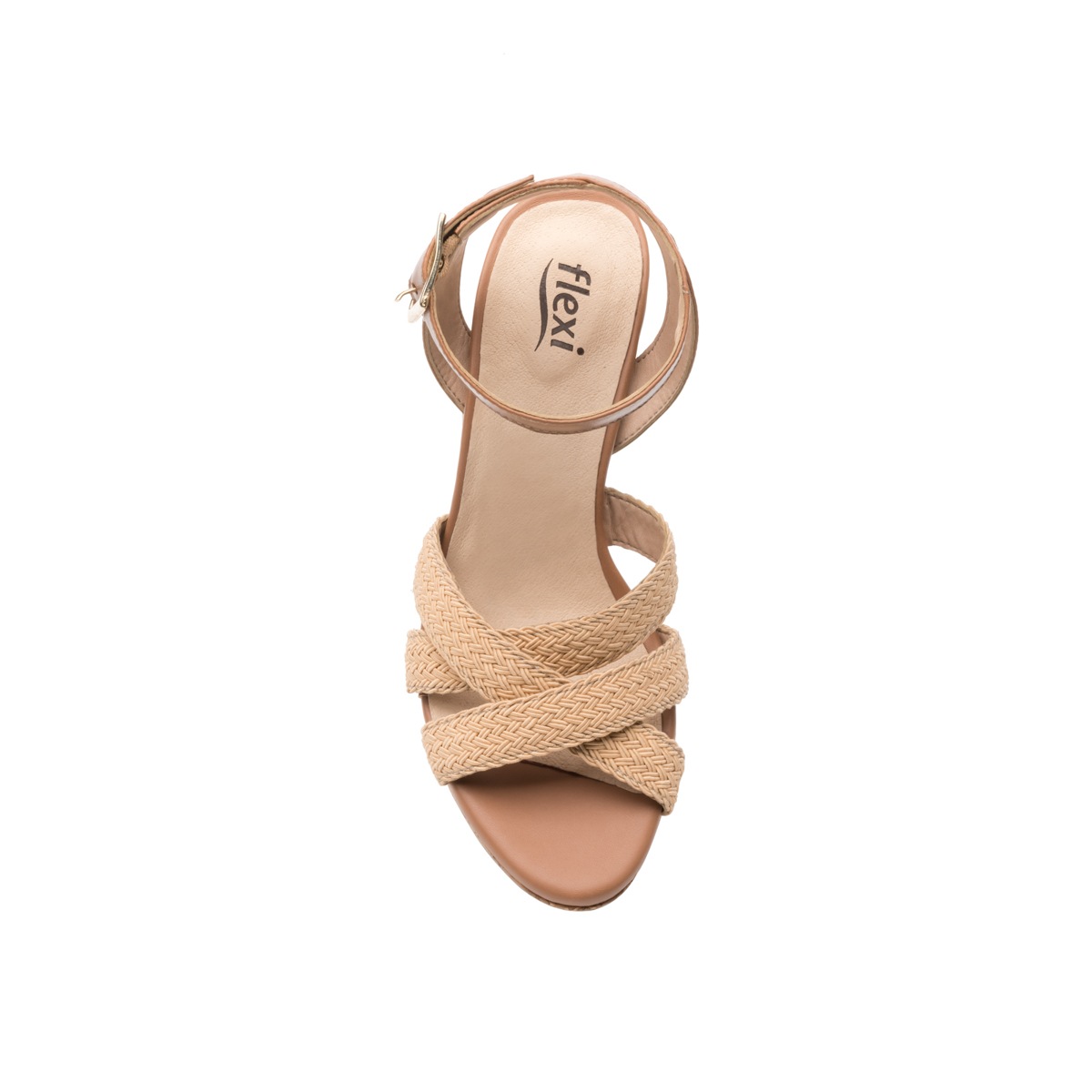 Sandalia Urbana Flexi Con Plataforma Extra Para Mujer - Estilo 103701 Beige