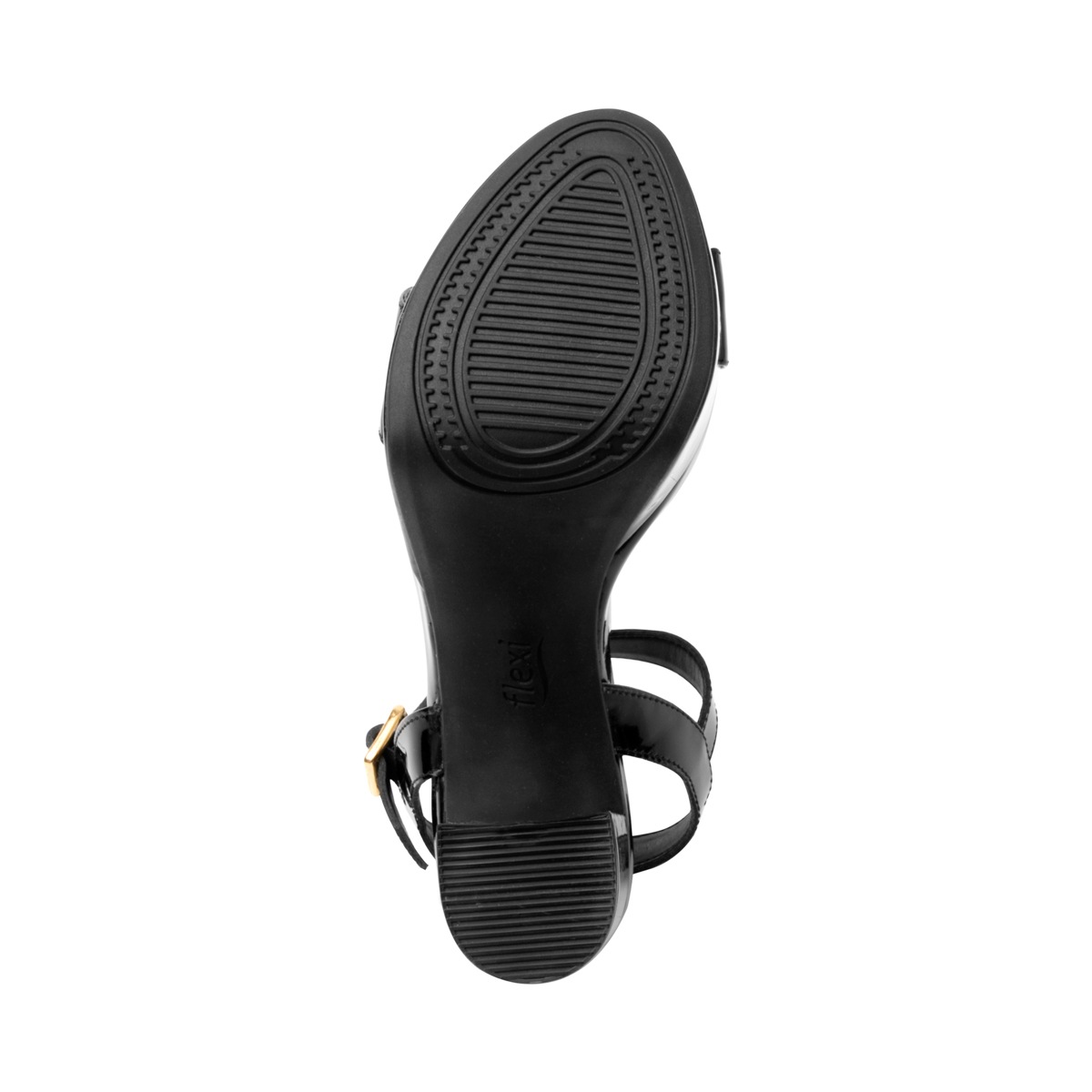 Sandalia Con Tacón Flexi para Mujer Estilo 103706 Negro