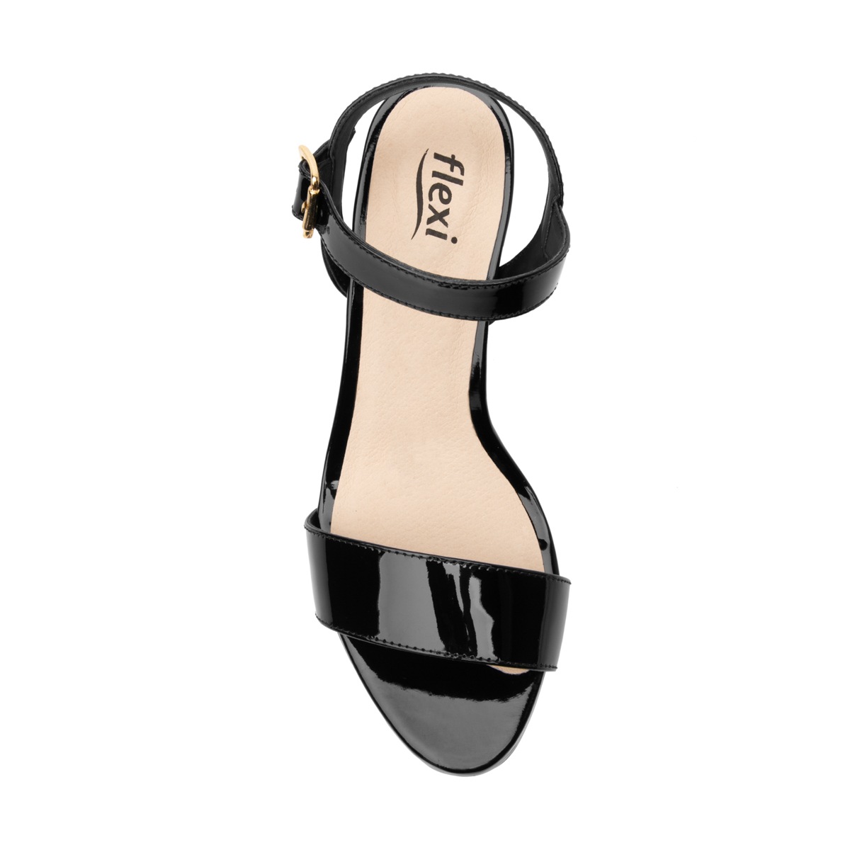 Sandalia Con Tacón Flexi para Mujer Estilo 103706 Negro
