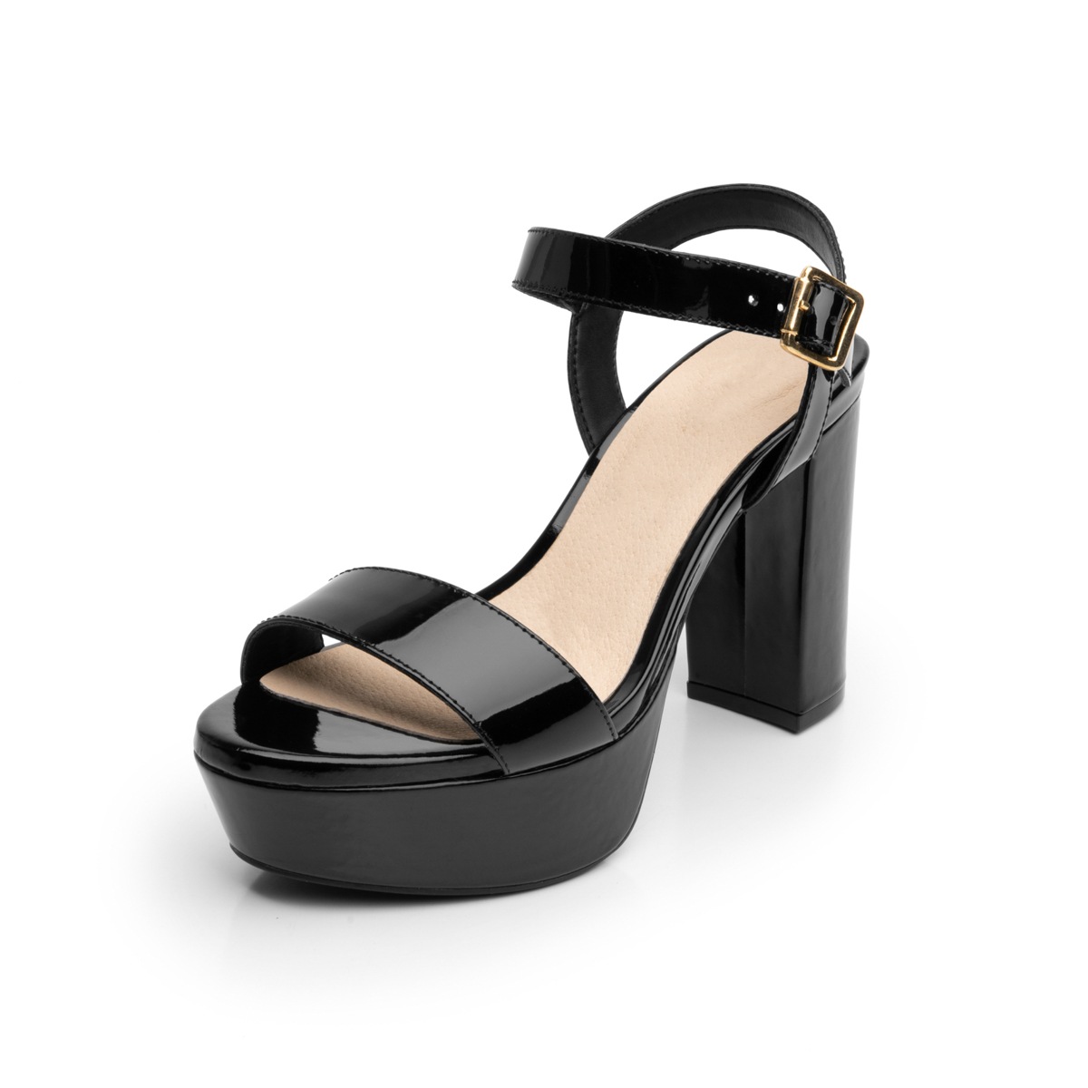 Sandalia Con Tacón Flexi para Mujer Estilo 103706 Negro
