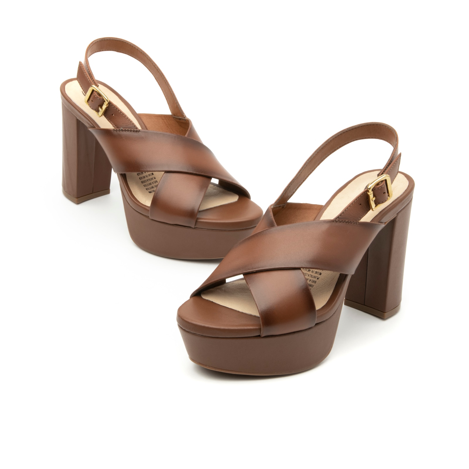 Sandalia Con Tacón Flexi para Mujer Estilo 103707 Café