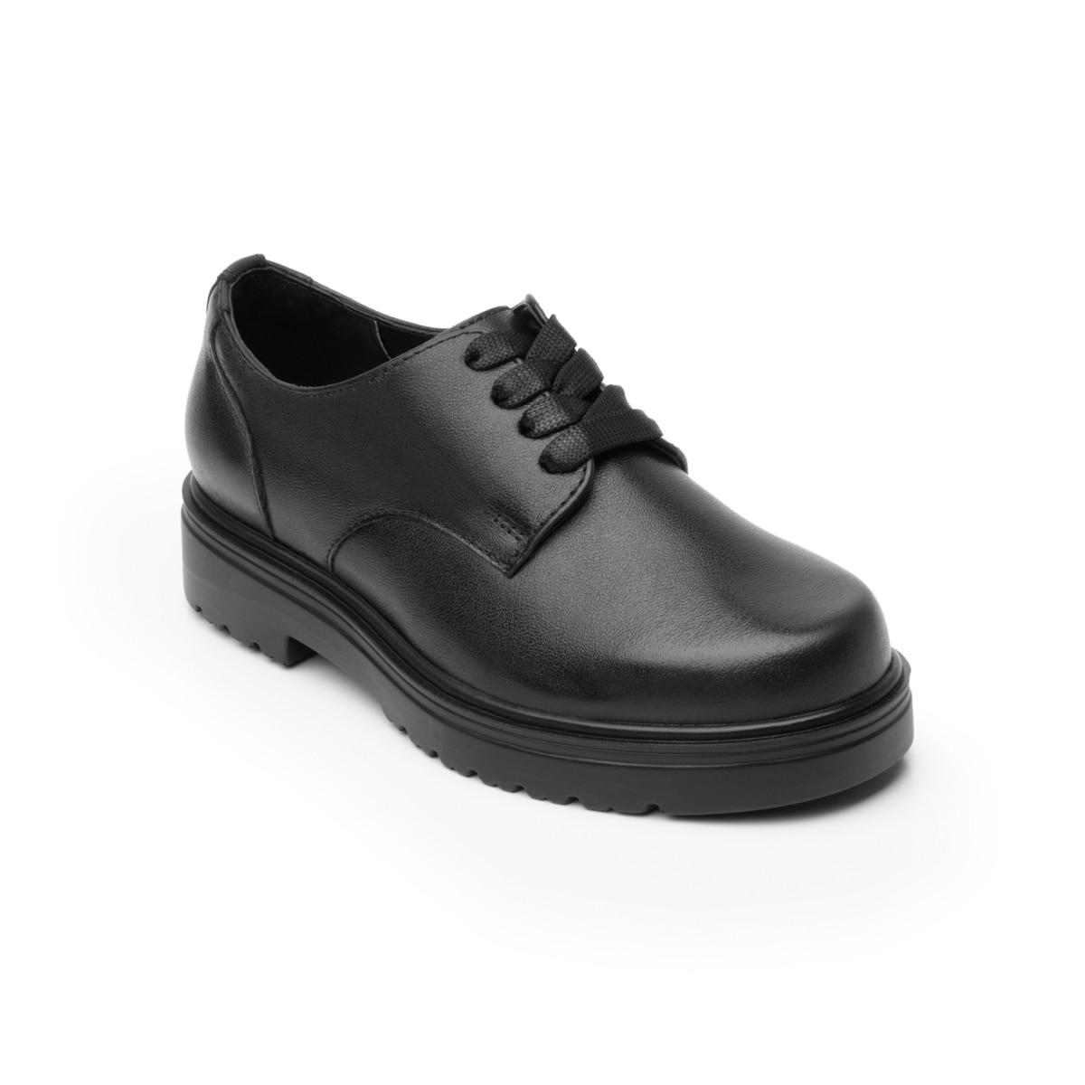 Zapato Escolar Flexi Oxford Liso con Agujetas y Suela Gruesa Niña Estilo 104103 Negro | México Tienda Oficial en Línea