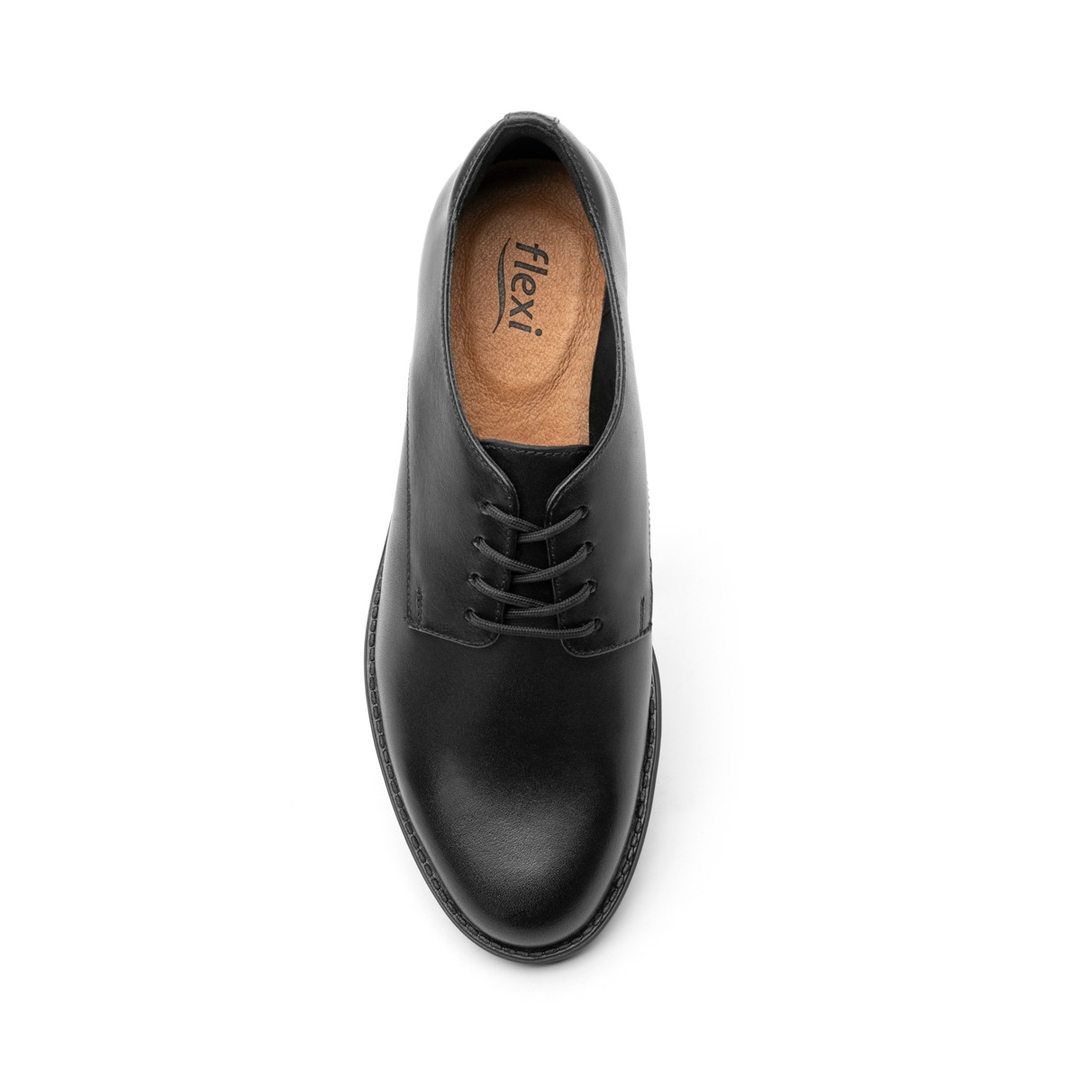 Derby Casual Flexi para Mujer Estilo 104204 Negro