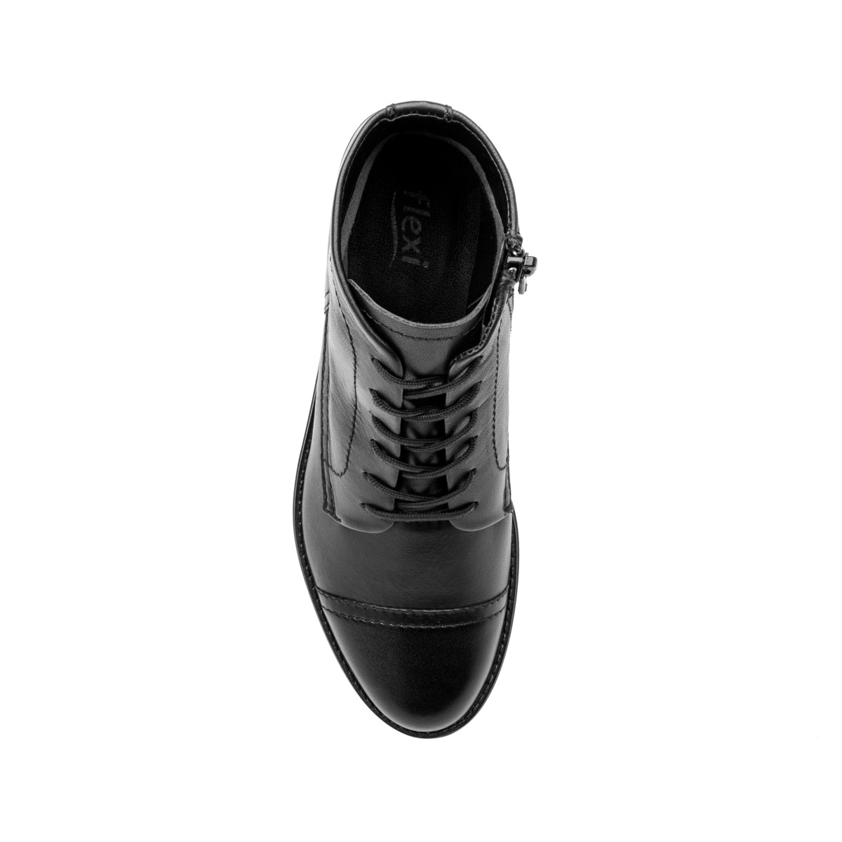 Botín De Tacón Flexi para Mujer con Piel Extra Suave Estilo 104207 Negro