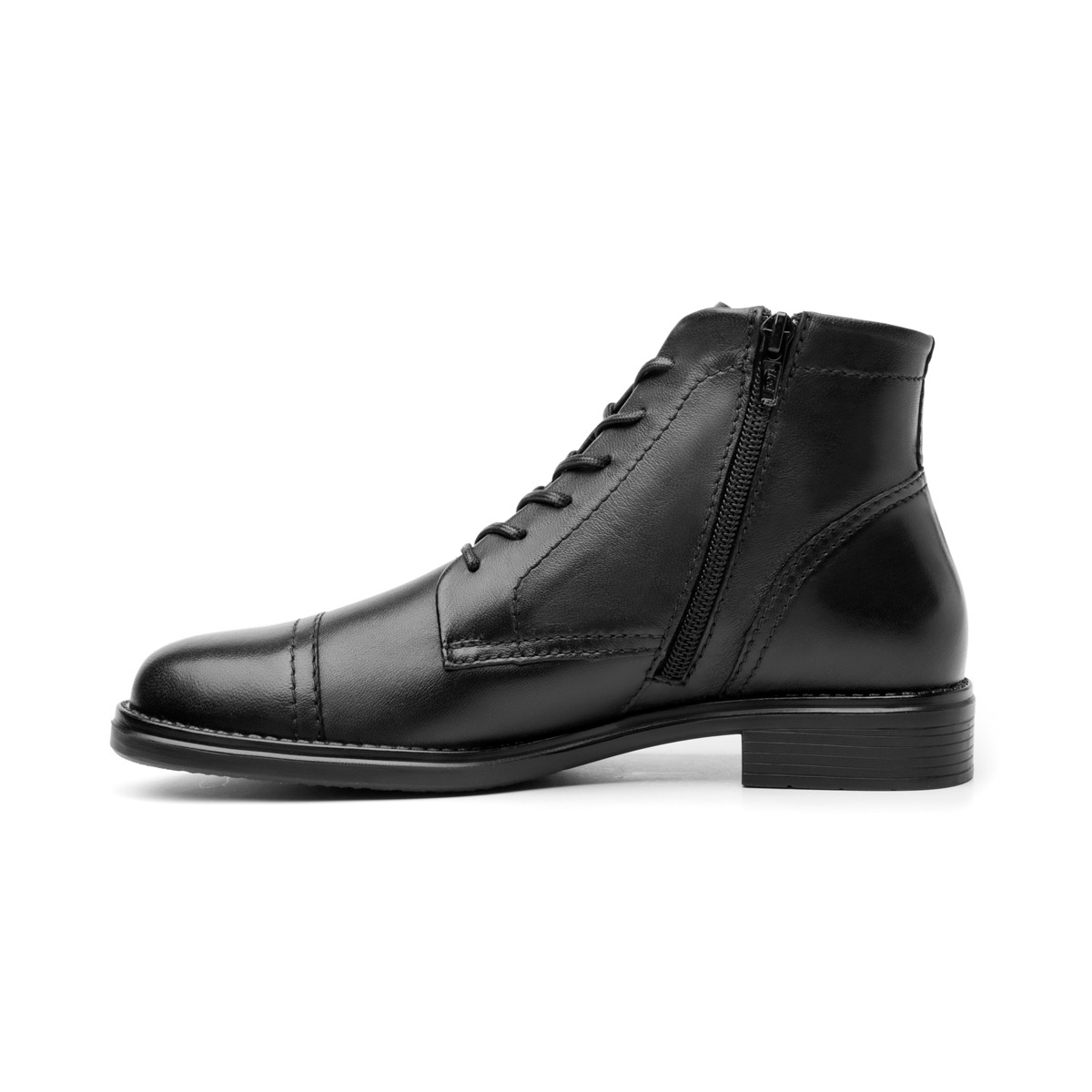 Botín De Tacón Flexi para Mujer con Piel Extra Suave Estilo 104207 Negro