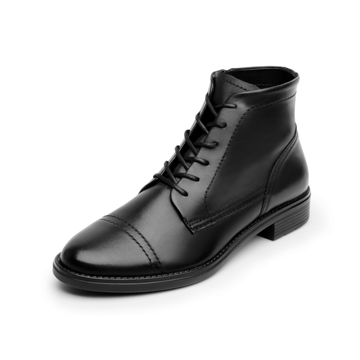 Botín De Tacón Flexi para Mujer con Piel Extra Suave Estilo 104207 Negro