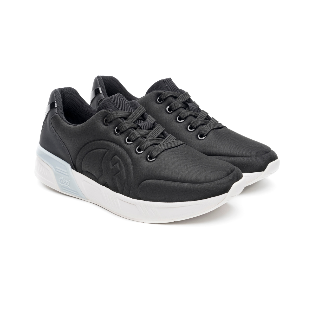Sneaker Urbano Flexi para Mujer con Suela Extra Ligera Estilo 104406 Negro - Celeste