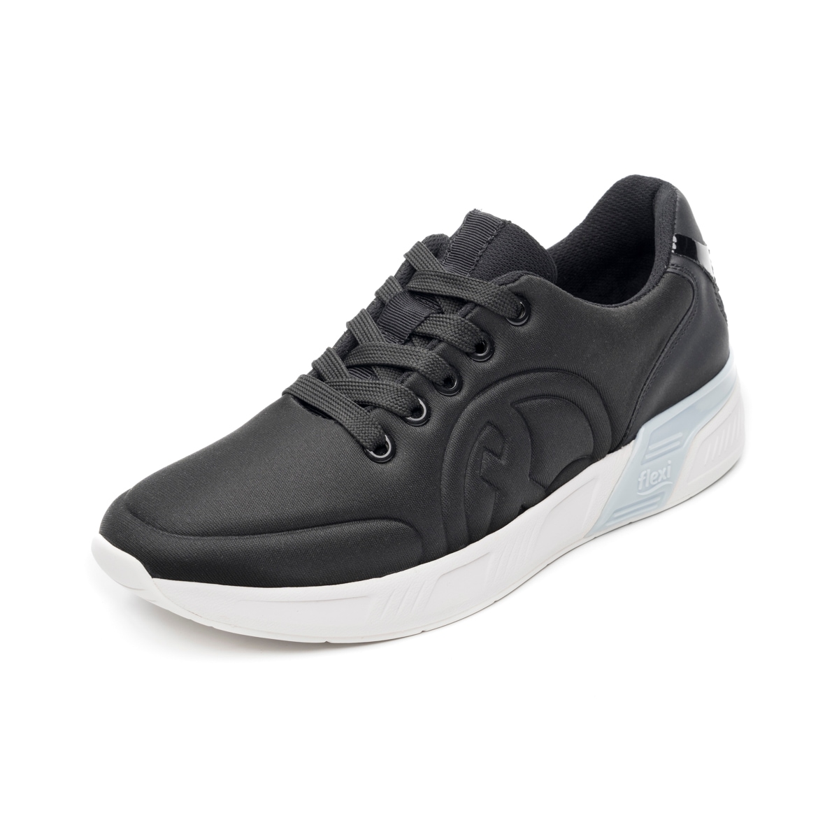 Sneaker Urbano Flexi para Mujer con Suela Extra Ligera Estilo 104406 Negro - Celeste