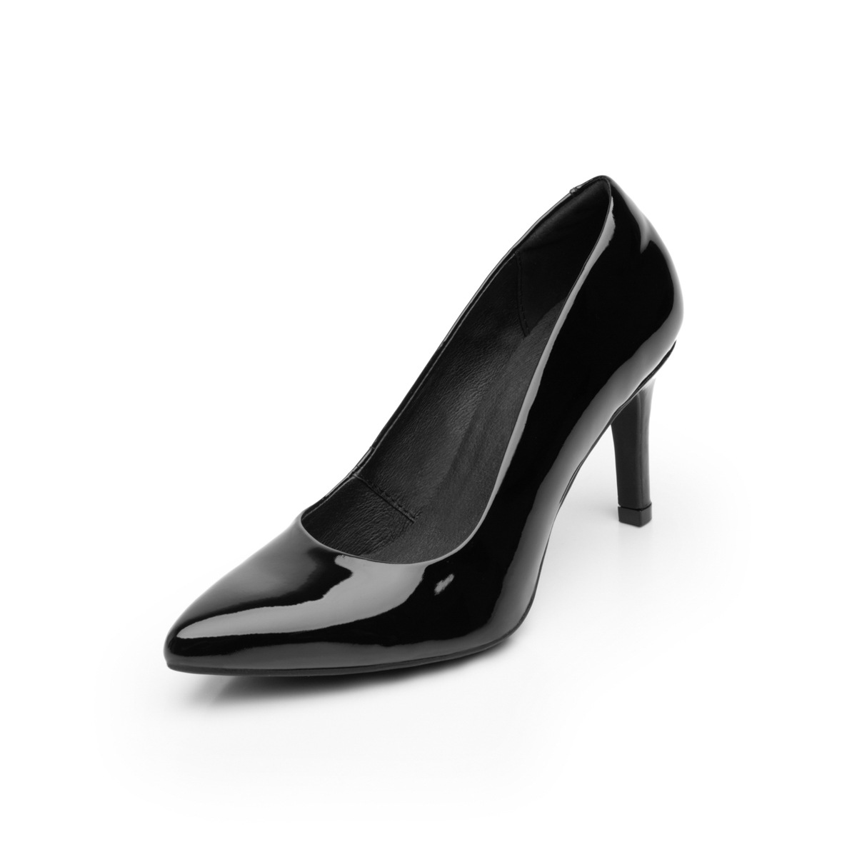 Zapatilla De Charol Flexi para Mujer con Tacón de Aguja Estilo 104501 Black