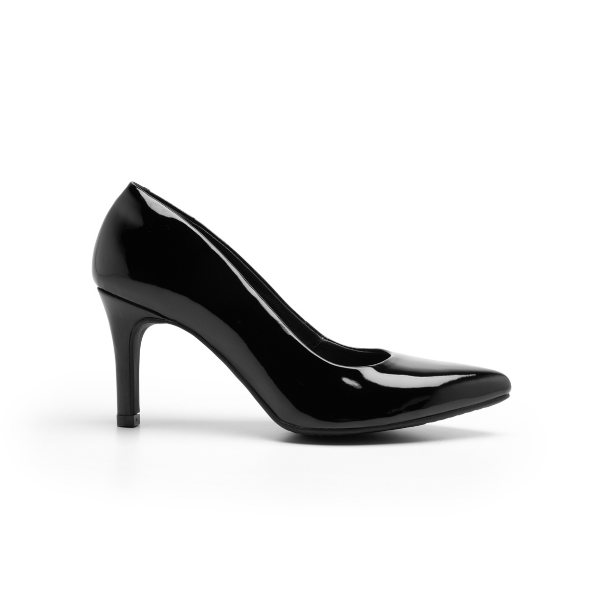 Zapatilla De Charol Flexi para Mujer con Tacón de Aguja Estilo 104501 Black