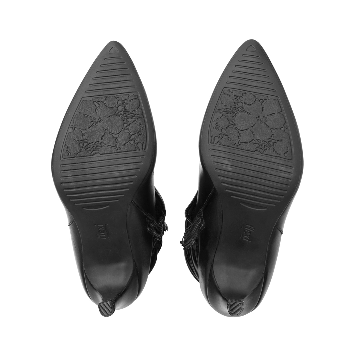 Botín Puntal Tacón Flexi para Mujer con Cierre Interno Estilo 104518 Negro