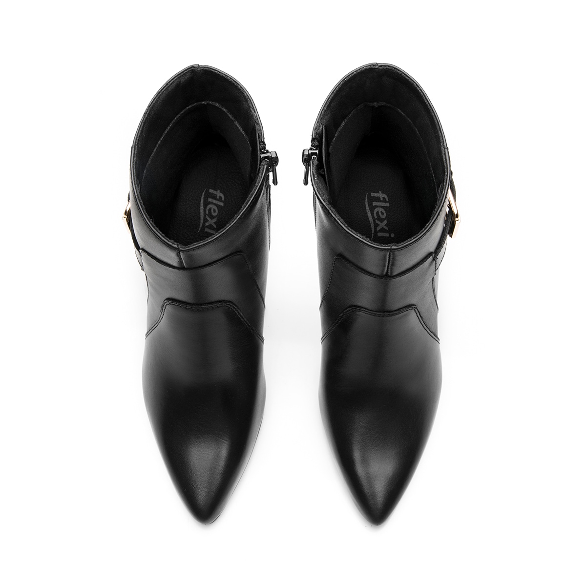 Botín Puntal De Tacón Flexi para Mujer Estilo 104522 Negro