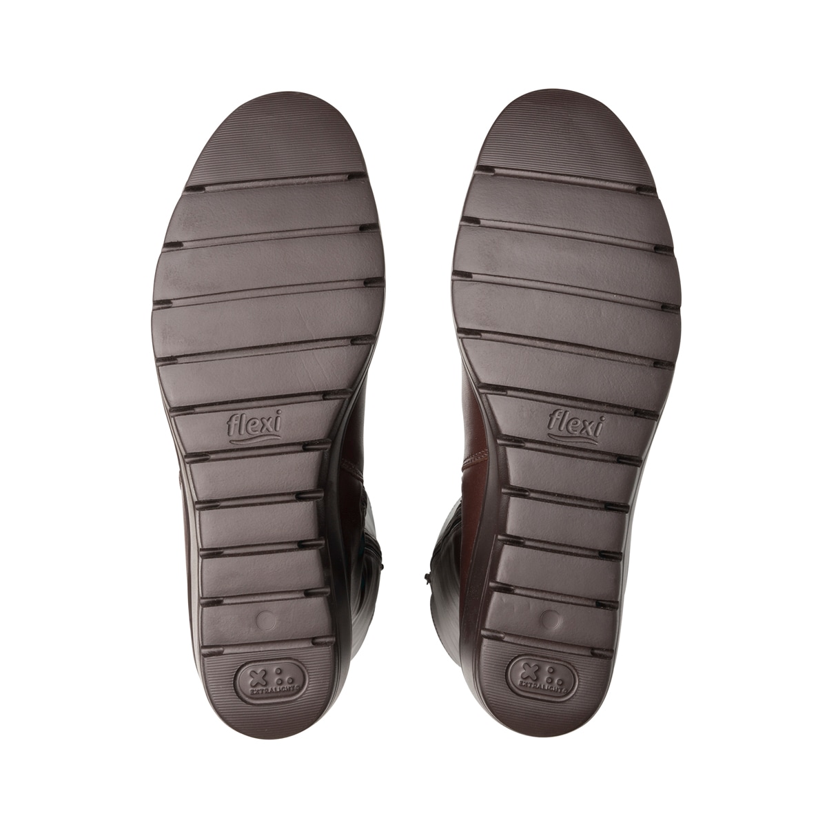 Bota Alta Cuña Flexi para Mujer con Ligereza y Suavidad Estilo 104822 Café