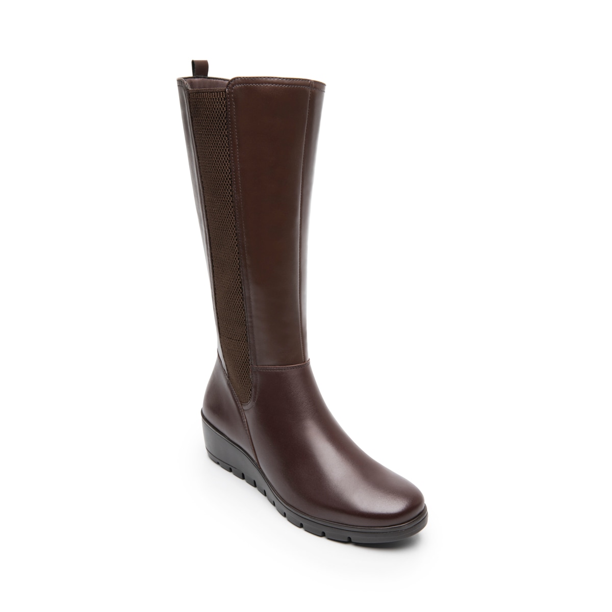 Bota Alta Cuña Flexi para Mujer con Ligereza y Suavidad Estilo 104822 Café