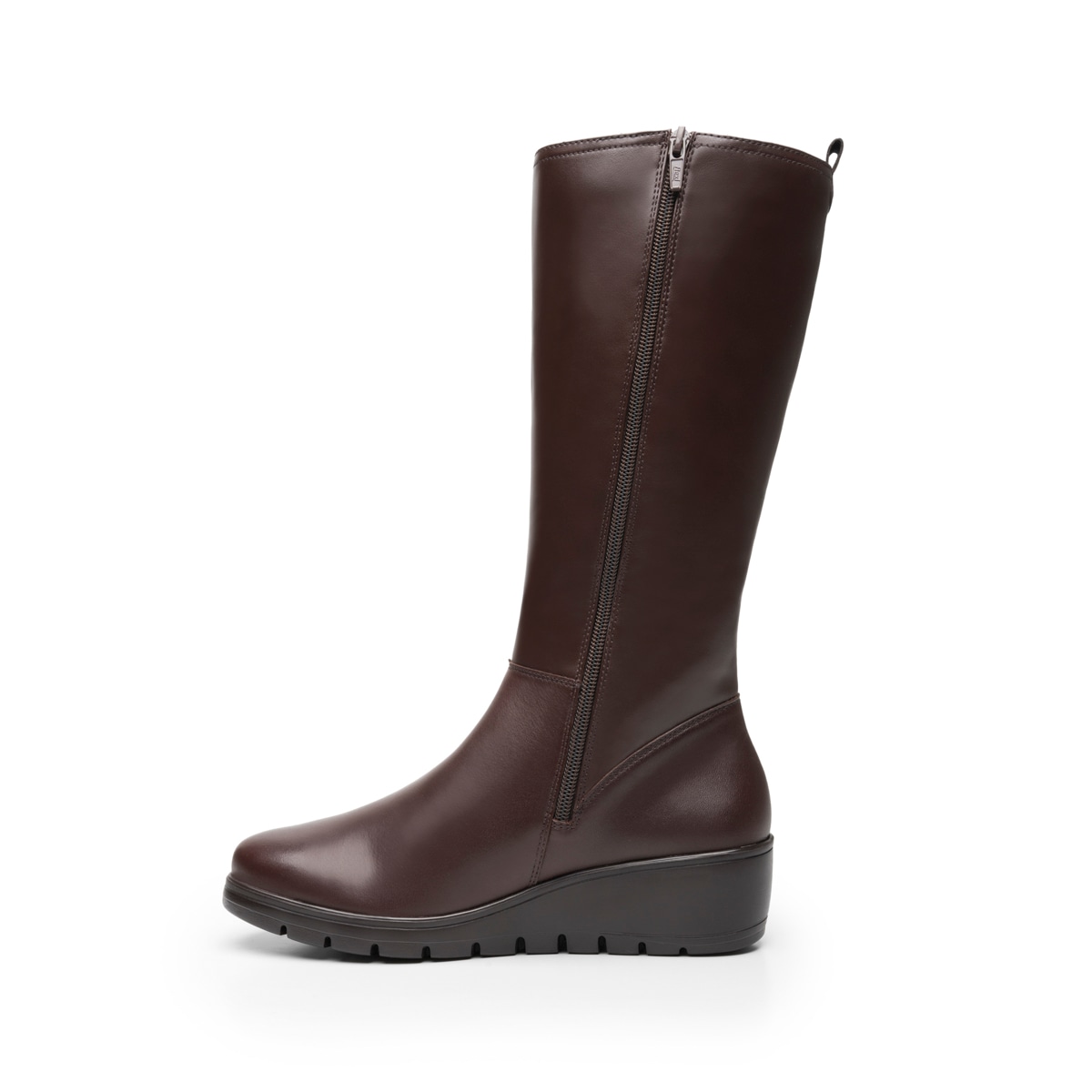 Bota Alta Cuña Flexi para Mujer con Ligereza y Suavidad Estilo 104822 Café