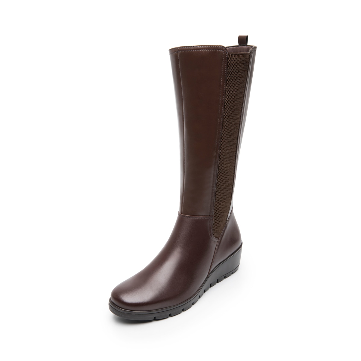 Bota Alta Cuña Flexi para Mujer con Ligereza y Suavidad Estilo 104822 Café