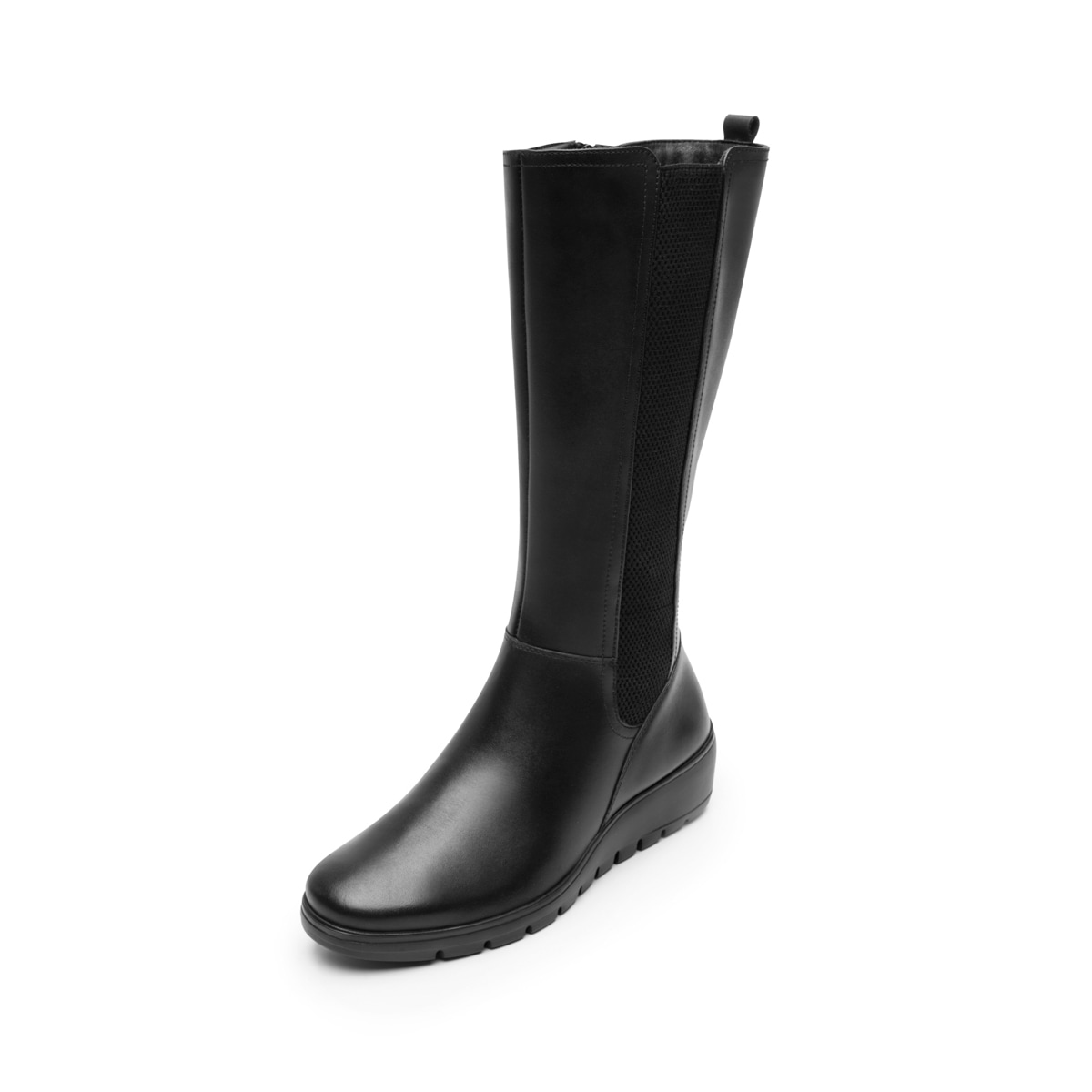 Bota Alta Cuña Flexi para Mujer con Ligereza y Suavidad Estilo 104822 Negro